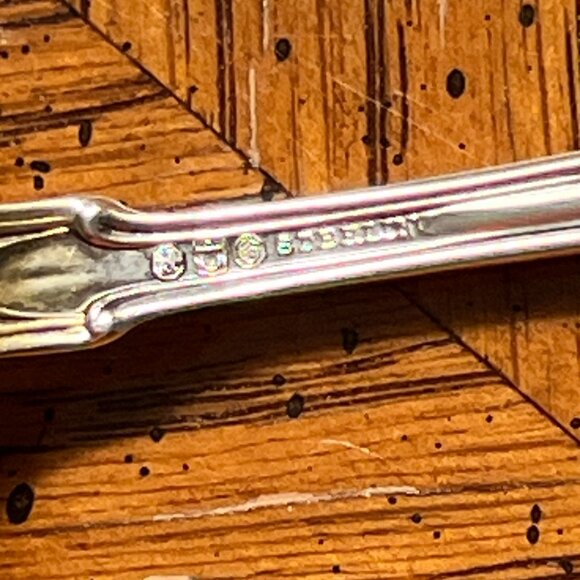 Gorham Norfolk Sterling Silver Confection Spoon Gold Wash c1904 - Picture 5 of 9